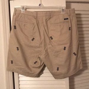 Chaps Khaki shorts with pineapples